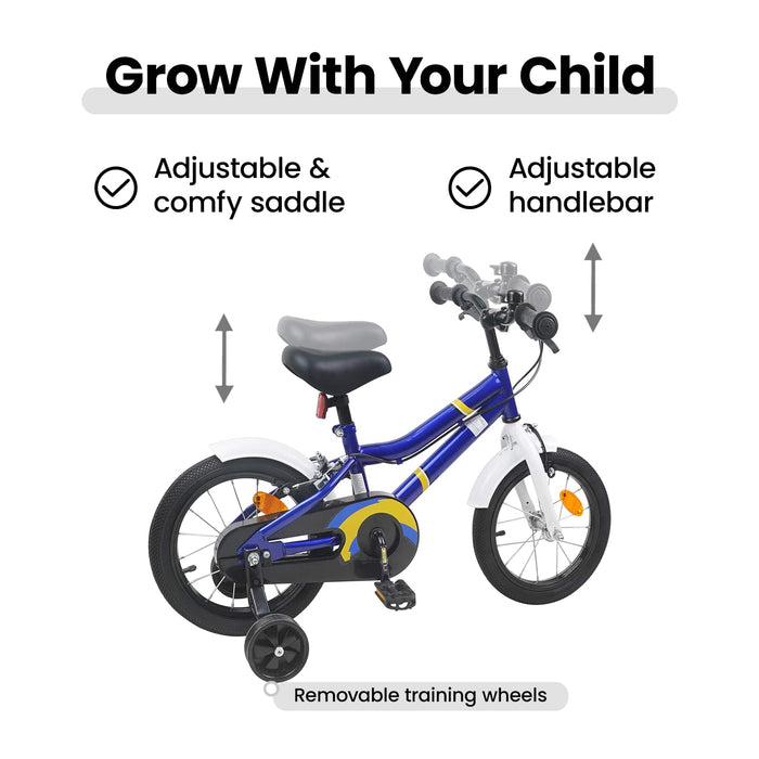 Bicicletă pentru Copii 16 Inci pentru 4-6 ani Albastru Alb WALTI
