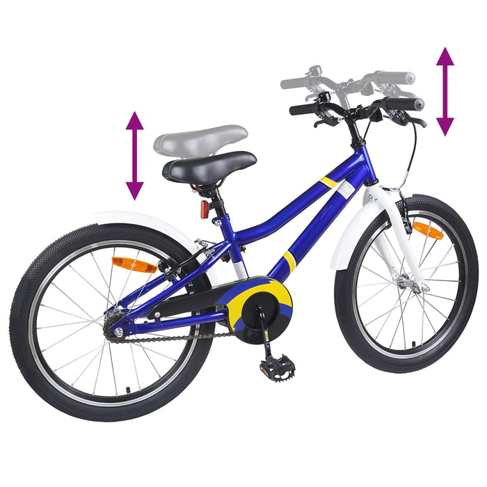 Bicicletă pentru Copii 24 Inci pentru 8-12 ani Albastru Alb - WALTI WALTI