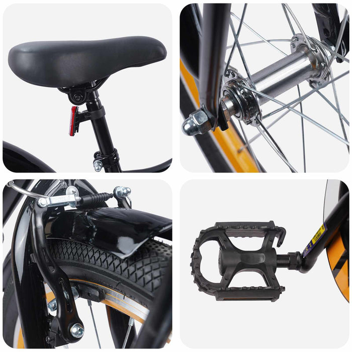 Bicicletă pentru Copii 20 Inci pentru 6-11 ani Portocaliu Negru - WALTI WALTI
