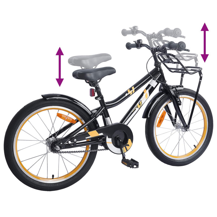 Bicicletă pentru Copii 20 Inci pentru 6-11 ani Portocaliu Negru - WALTI WALTI