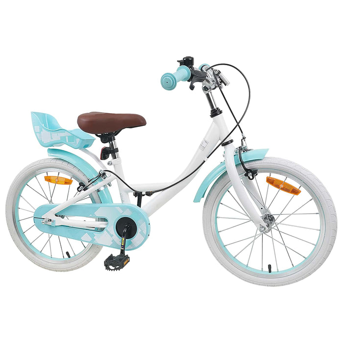 Bicicletă pentru Copii 18 Inci pentru 5-7 ani Alb WALTI