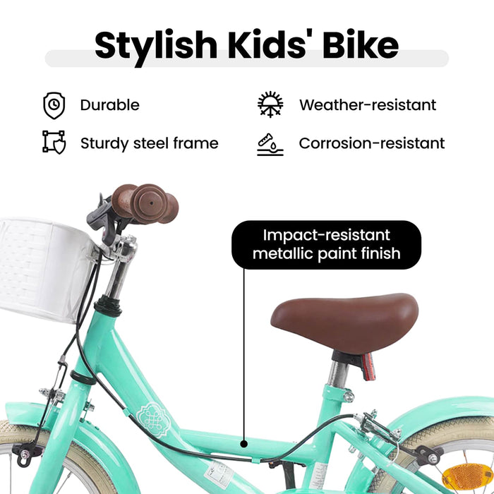 Bicicletă pentru Copii 12 Inci pentru 2-4 ani Verde Mării WALTI