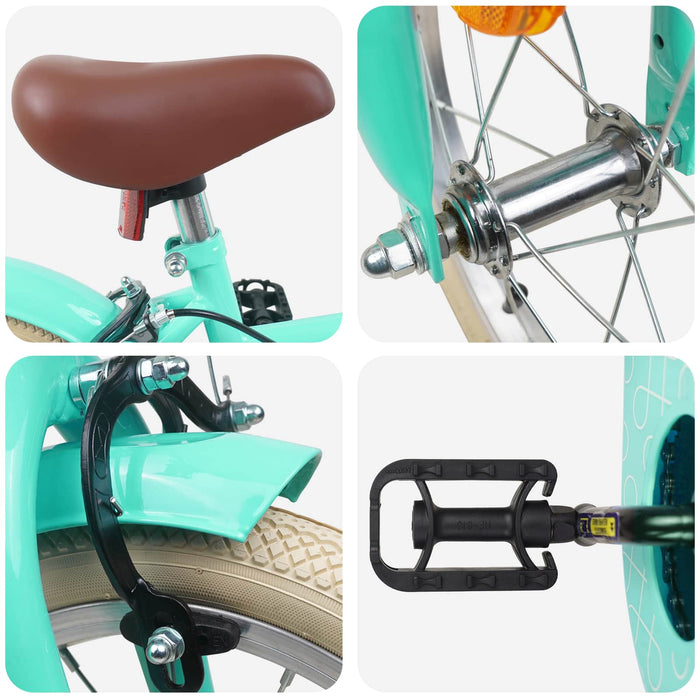 Bicicletă pentru Copii 16 Inci pentru 4-6 ani Verde Mării - WALTI WALTI