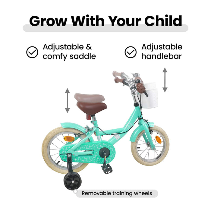 Bicicletă pentru Copii 16 Inci pentru 4-6 ani Verde Mării WALTI