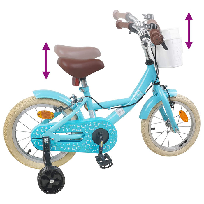 Bicicletă pentru Copii 14 Inci pentru 3-5 ani Albastru deschis - WALTI WALTI