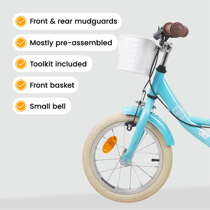 Bicicletă pentru Copii 16 Inci pentru 4-6 ani Albastru deschis WALTI