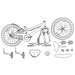 Bicicletă pentru Copii 16 Inci pentru 4-6 ani Gri deschis - WALTI WALTI