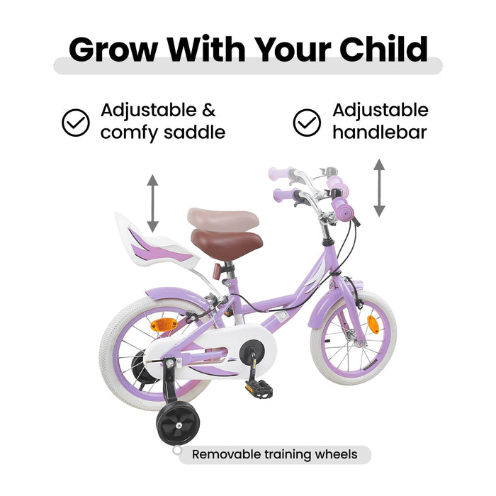 Bicicletă pentru Copii 12 Inci pentru 2-4 ani Violet WALTI