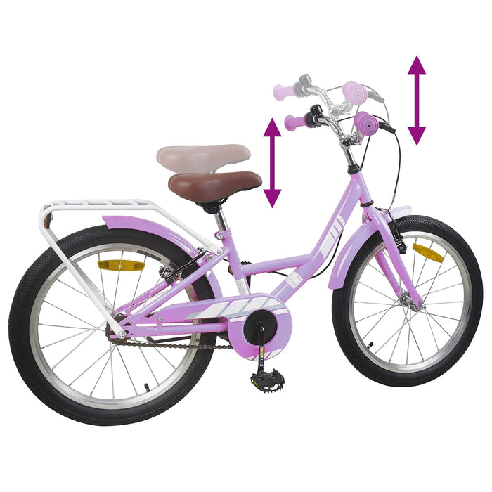Bicicletă pentru Copii 18 Inci pentru 5-7 ani Violet - WALTI WALTI