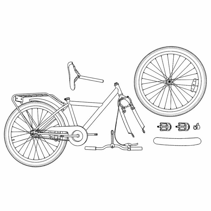 Bicicletă pentru Copii 18 Inci pentru 5-7 ani Violet - WALTI WALTI