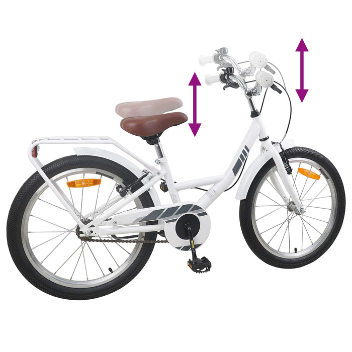 Bicicletă pentru Copii 18 Inci pentru 5-7 ani Alb - WALTI WALTI