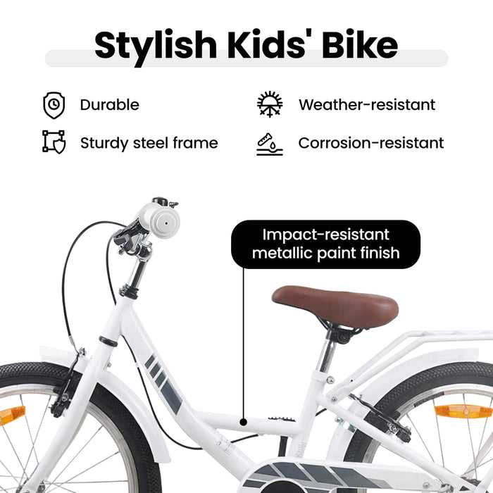 Bicicletă pentru Copii 20 Inci pentru 6-11 ani Alb WALTI