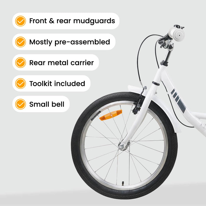 Bicicletă pentru Copii 20 Inci pentru 6-11 ani Alb WALTI