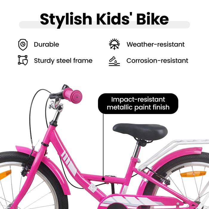Bicicletă pentru Copii 18 Inci pentru 5-7 ani Roz WALTI