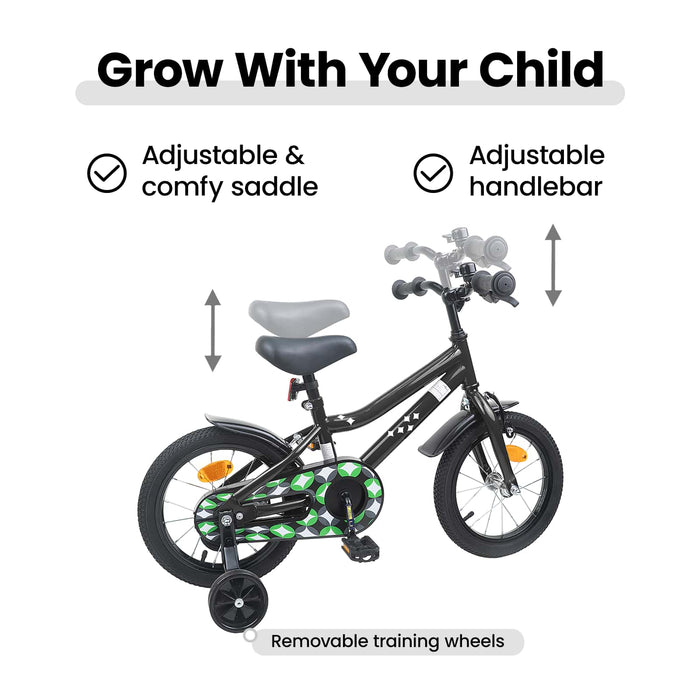 Bicicletă pentru Copii 16 Inci pentru 4-6 ani Negru WALTI