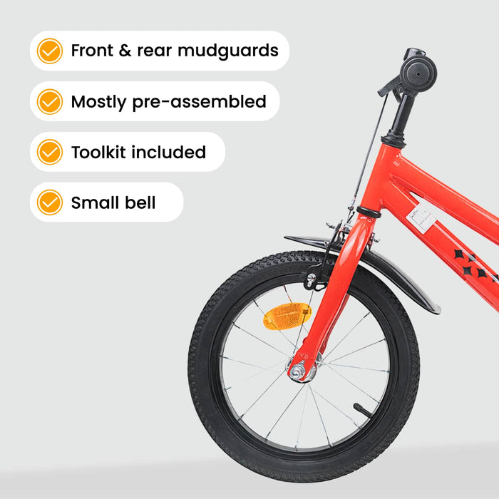 Bicicletă pentru Copii 12 Inci pentru 2-4 ani Roșu WALTI