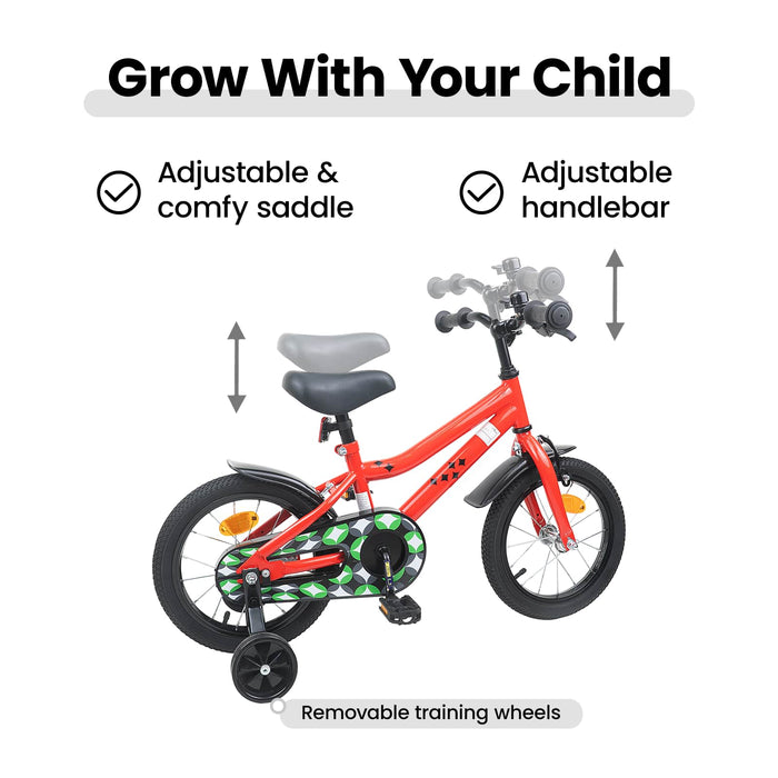 Bicicletă pentru Copii 14 Inci pentru 3-5 ani Roșu WALTI