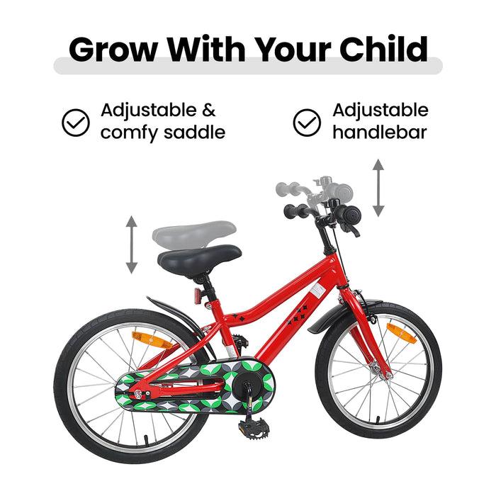 Bicicletă pentru Copii 18 Inci pentru 5-7 ani Roșu WALTI