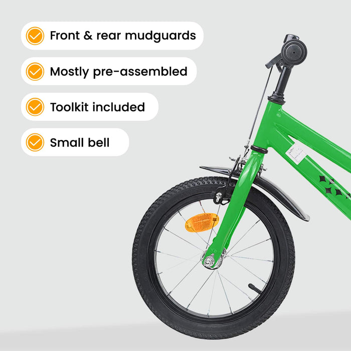 Bicicletă pentru Copii 12 Inci pentru 2-4 ani Verde WALTI