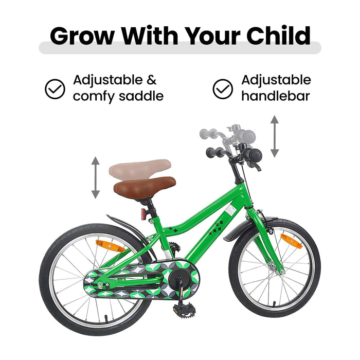 Bicicletă pentru Copii 18 Inci pentru 5-7 ani Verde WALTI
