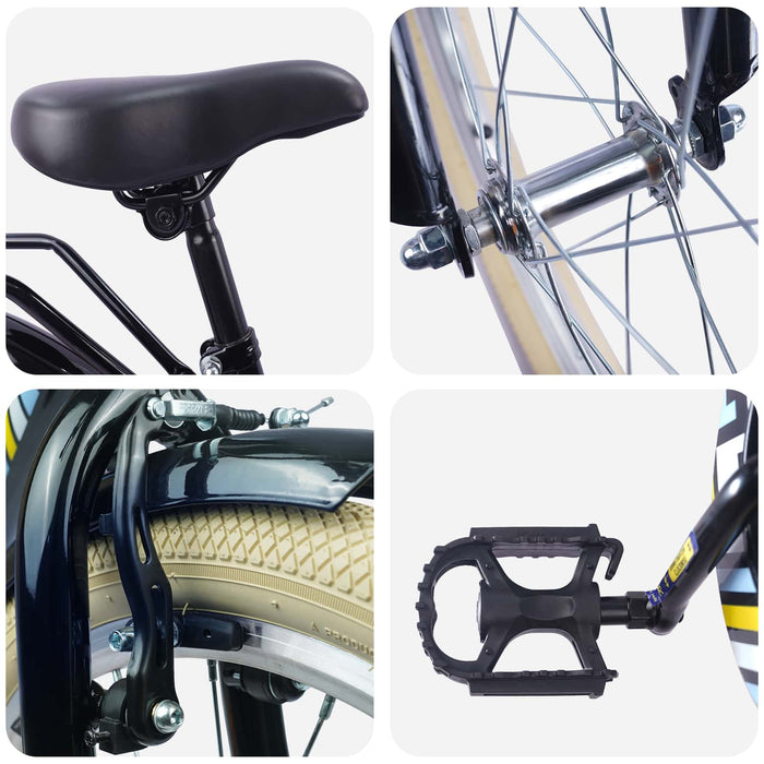 Bicicletă pentru Copii 20 Inci pentru 6-11 ani Negru - WALTI WALTI