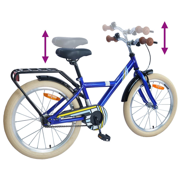 Bicicletă pentru Copii 18 Inci pentru 5-7 ani Albastru închis - WALTI WALTI
