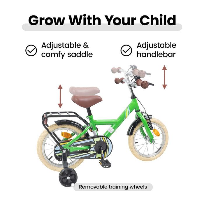 Bicicletă pentru Copii 12 Inci pentru 2-4 ani Verde WALTI