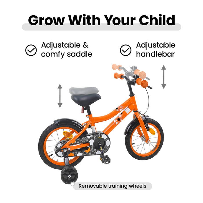 Bicicletă pentru Copii 12 Inci pentru 2-4 ani Portocaliu WALTI