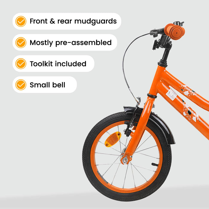 Bicicletă pentru Copii 16 Inci pentru 4-6 ani Portocaliu WALTI