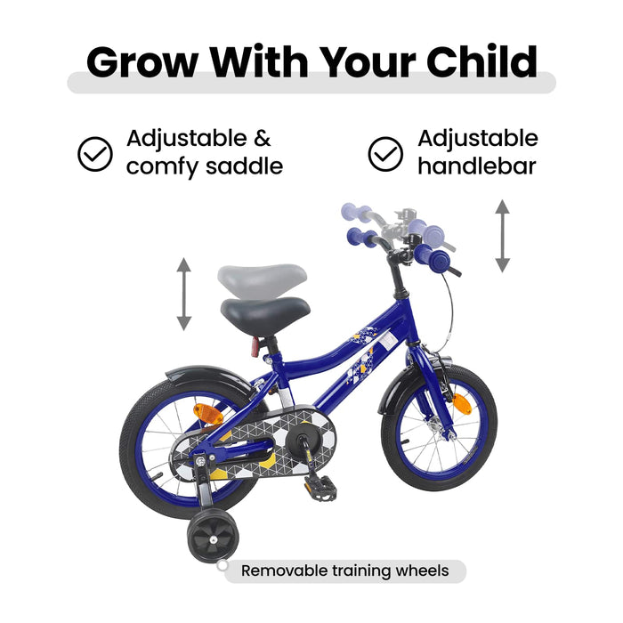 Bicicletă pentru Copii 12 Inci pentru 2-4 ani Albastru închis WALTI
