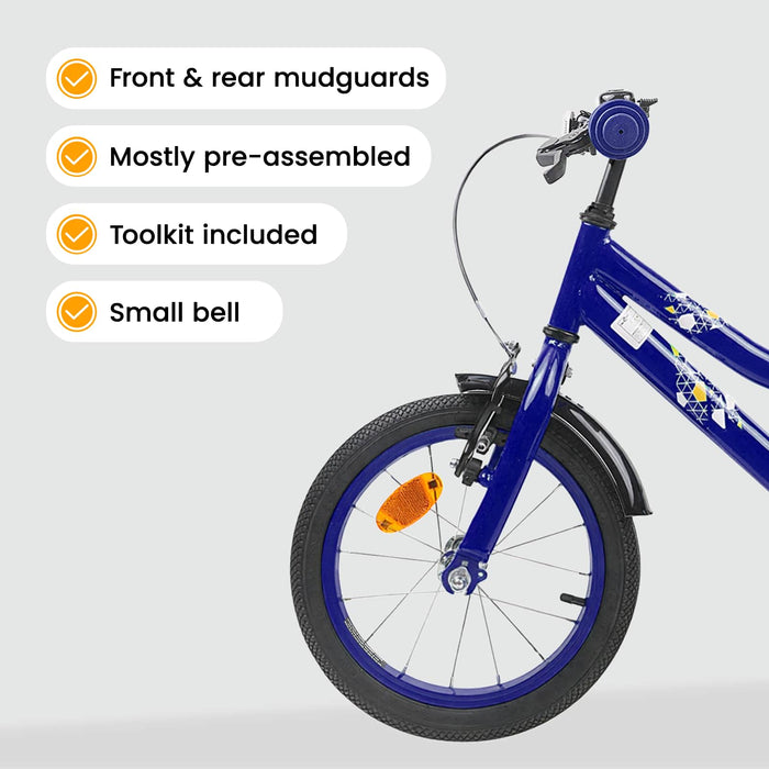Bicicletă pentru Copii 14 Inci pentru 3-5 ani Albastru închis WALTI