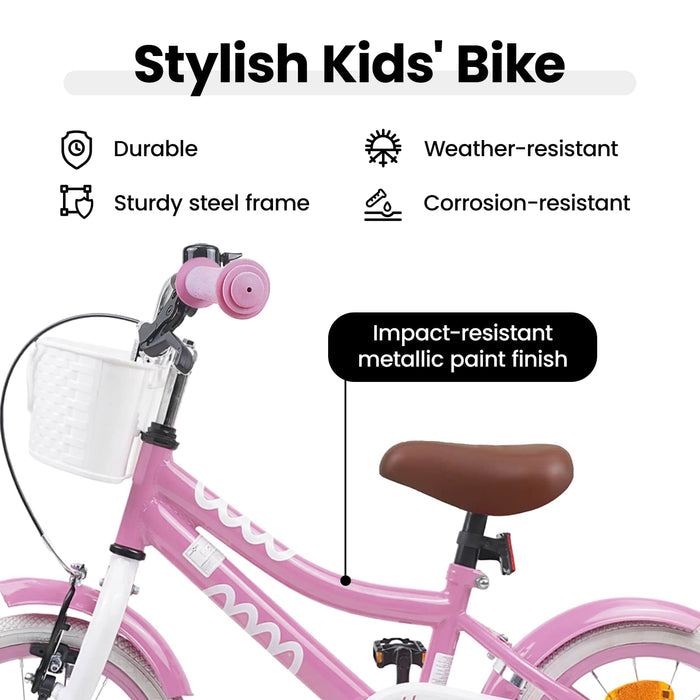 Bicicletă pentru Copii 12 Inci pentru 2-4 ani Roz deschis WALTI
