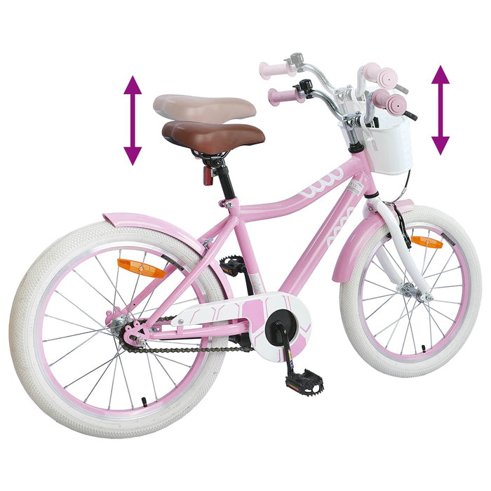 Bicicletă pentru Copii 18 Inci pentru 5-7 ani Roz deschis - WALTI WALTI