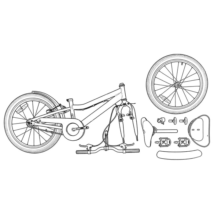 Bicicletă pentru Copii 18 Inci pentru 5-7 ani Roz deschis - WALTI WALTI