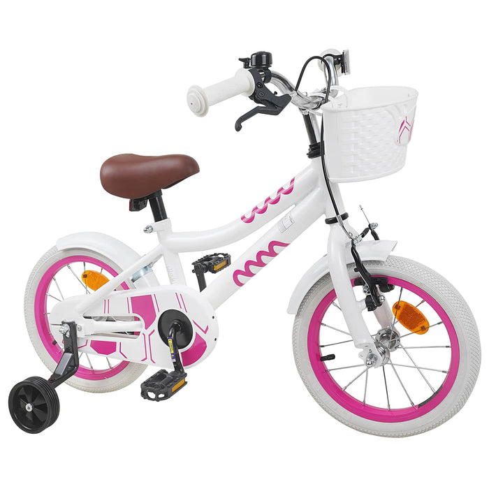 Bicicletă pentru Copii 14 Inci pentru 3-5 ani Alb WALTI