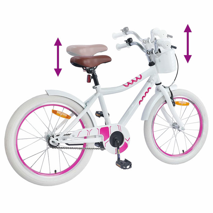Bicicletă pentru Copii 18 Inci pentru 5-7 ani Alb - WALTI WALTI
