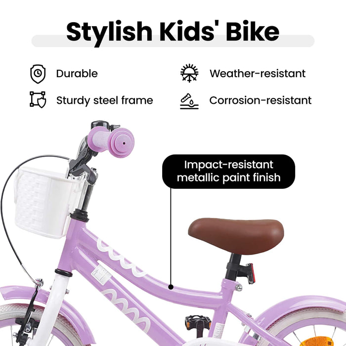 Bicicletă pentru Copii 12 Inci pentru 2-4 ani Violet WALTI
