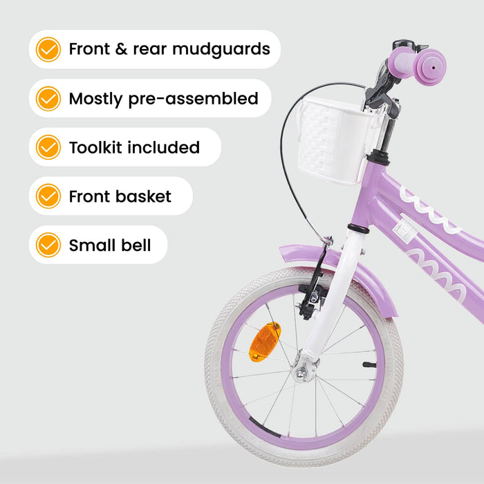 Bicicletă pentru Copii 12 Inci pentru 2-4 ani Violet WALTI