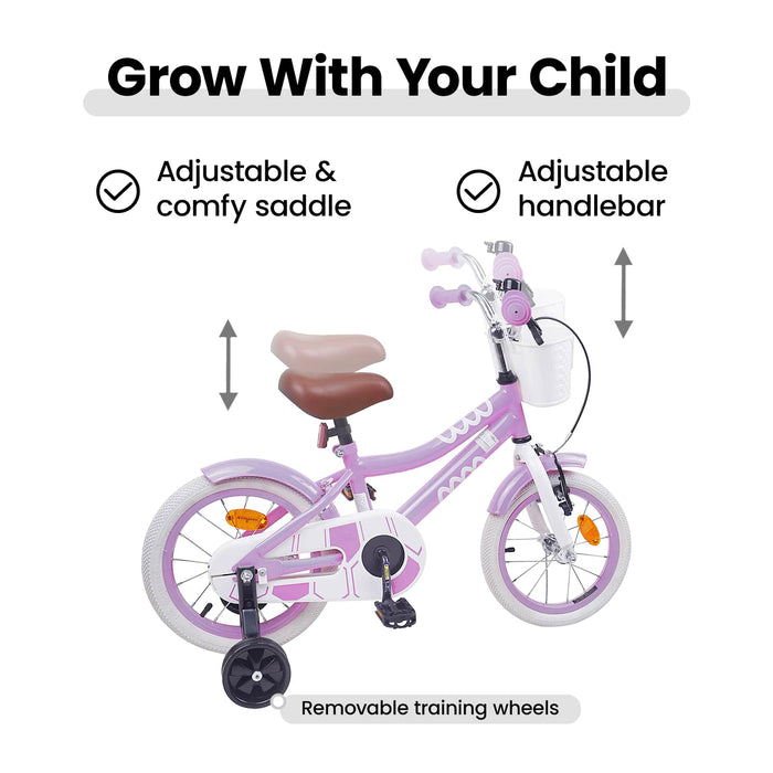 Bicicletă pentru Copii 14 Inci pentru 3-5 ani Violet WALTI