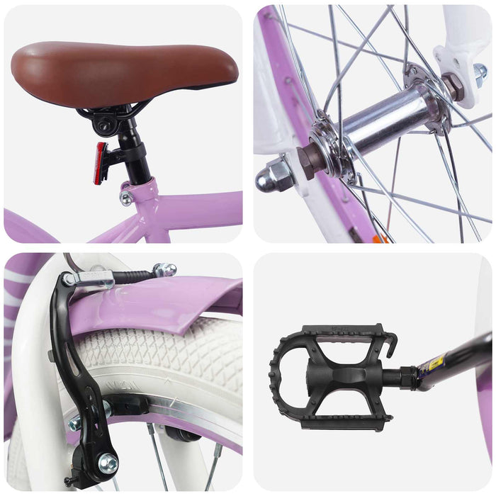 Bicicletă pentru Copii 18 Inci pentru 5-7 ani Violet - WALTI WALTI