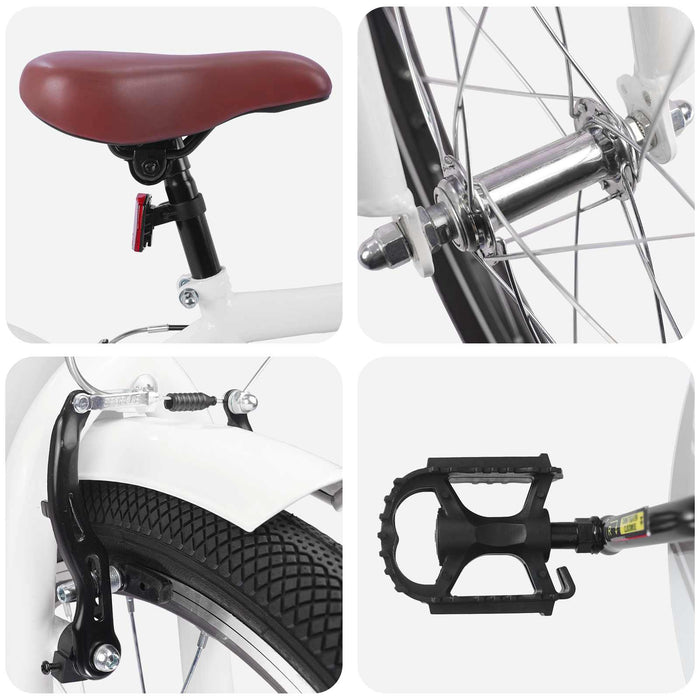 Bicicletă pentru Copii 24 Inci pentru 8-12 ani alb - WALTI WALTI