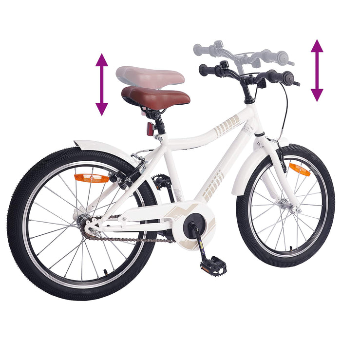 Bicicletă pentru Copii 24 Inci pentru 8-12 ani alb - WALTI WALTI