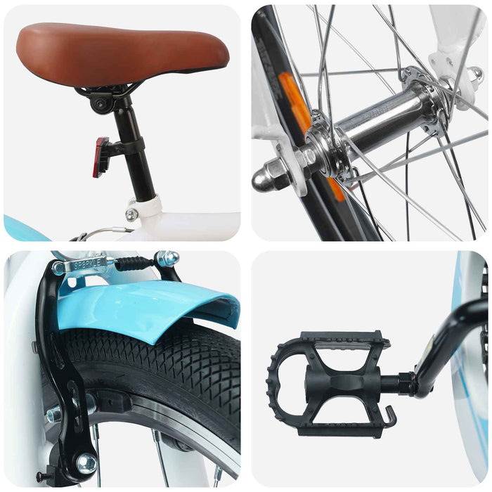 Bicicletă pentru Copii 24 Inci pentru 8-12 ani Albastru deschis - WALTI WALTI