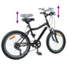 Bicicletă pentru Copii 20 Inci 6-Speed pentru 6-11 ani Negru - WALTI WALTI