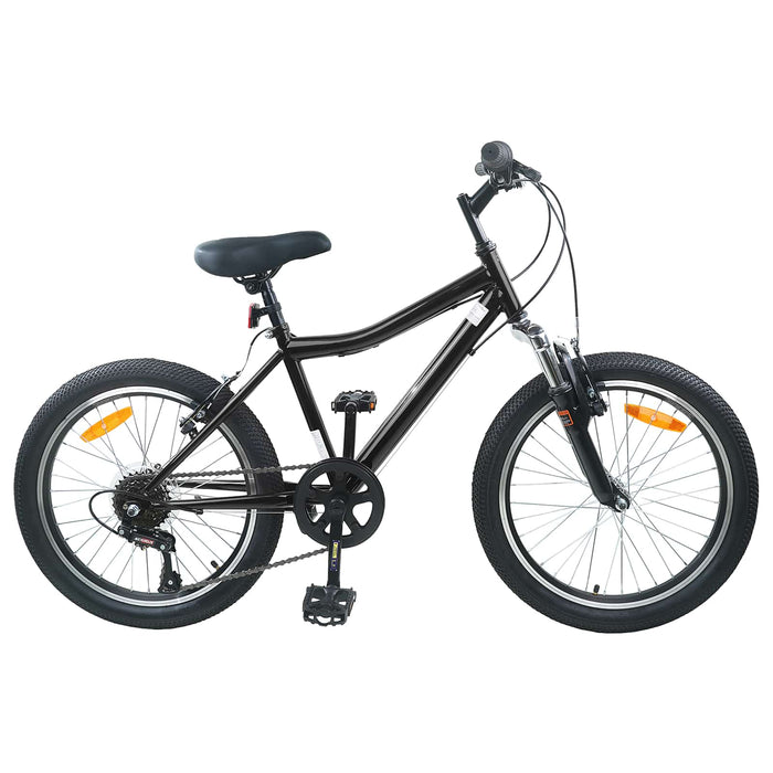 Bicicletă pentru Copii 20 Inci 6-Speed pentru 6-11 ani Negru - WALTI WALTI