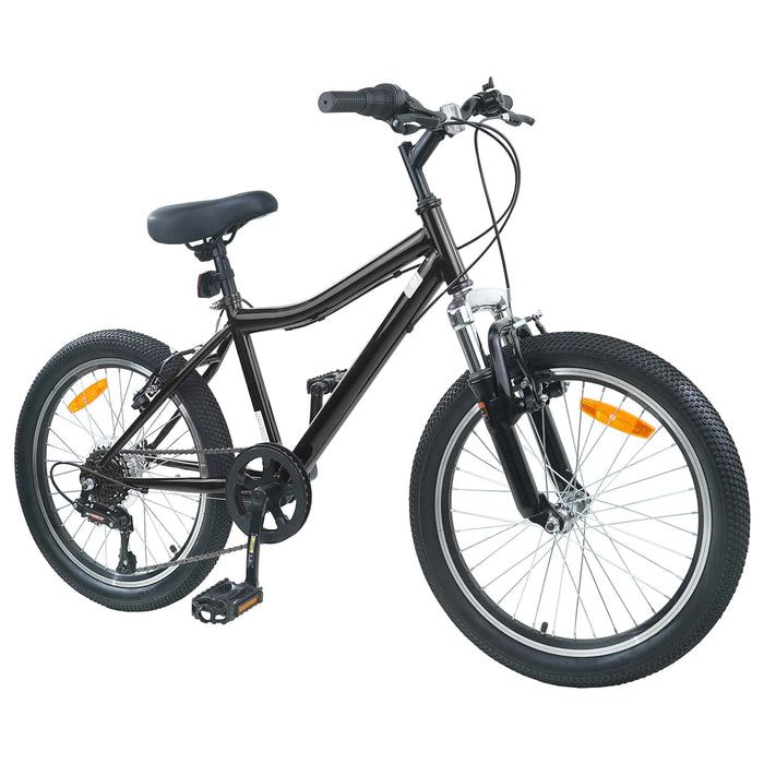 Bicicletă pentru Copii 24 Inci 6-Speed pentru 8-12 ani Negru - WALTI WALTI