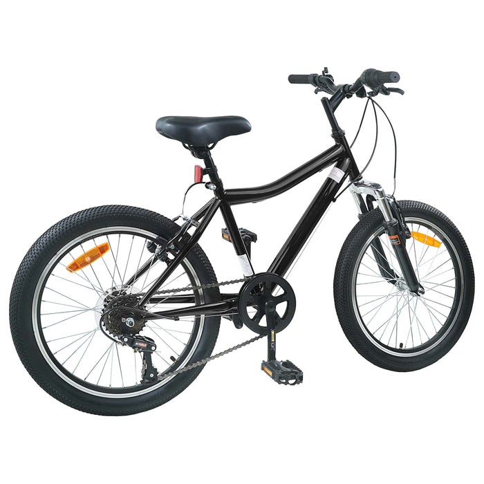 Bicicletă pentru Copii 24 Inci 6-Speed pentru 8-12 ani Negru - WALTI WALTI