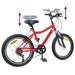 Bicicletă pentru Copii 20 Inci 6-Speed pentru 6-11 ani Roșu - WALTI WALTI