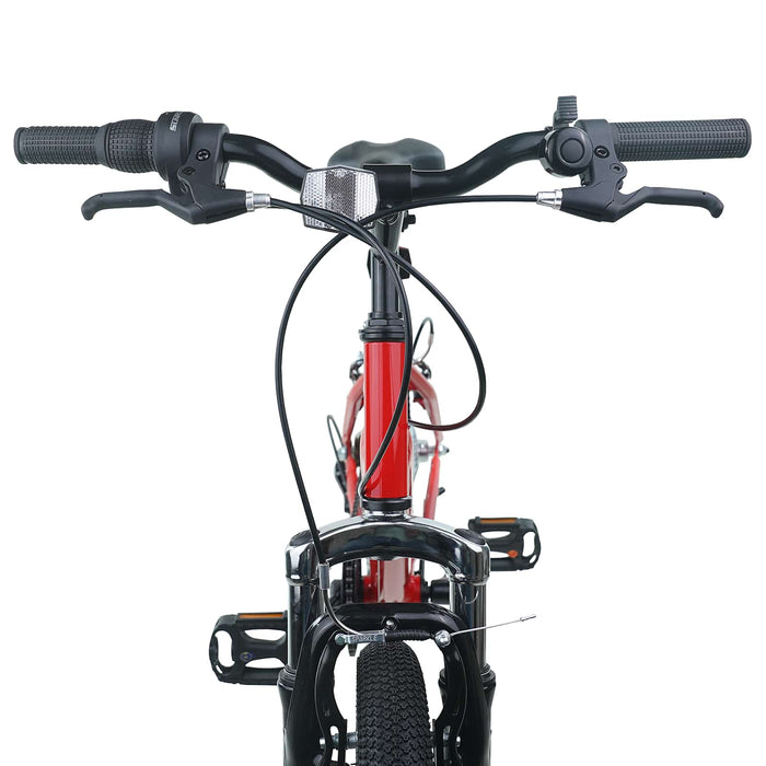 Bicicletă pentru Copii 24 Inci 6-Speed pentru 8-12 ani Roșu - WALTI WALTI