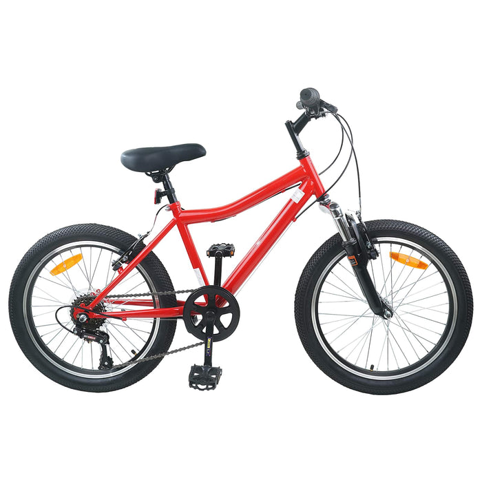 Bicicletă pentru Copii 24 Inci 6-Speed pentru 8-12 ani Roșu - WALTI WALTI